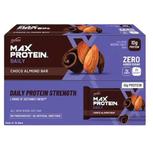 RiteBite Max Protein Daily Choco Almond Protein Bar (Pack of 24) , 1200g