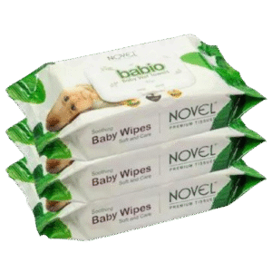 NOVEL Baby Wet Wipes with Alovera extract 80 Sheets with LID