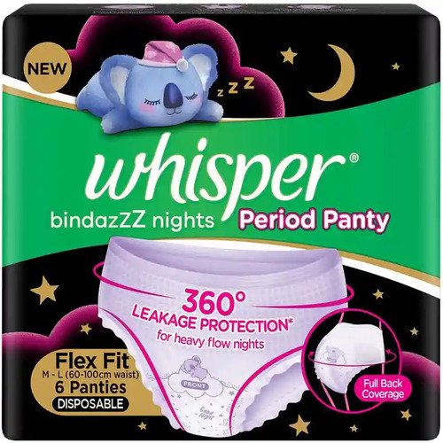 WHISPER BINDAZZ NIGHTS PANTY 6PCS