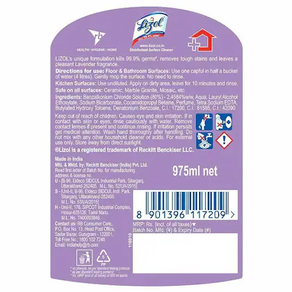 Lizol Lavender Surface Cleaner - Image 3