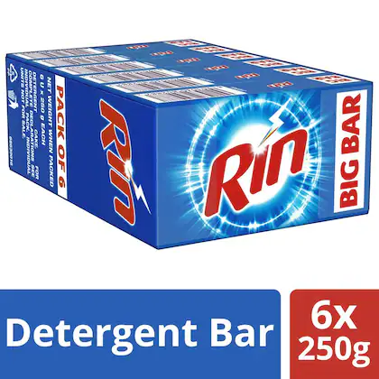 Rin Detergent Bar 250 g (Pack of 4) - Image 4