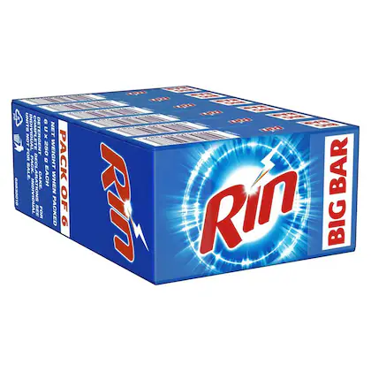 Rin Detergent Bar 250 g (Pack of 4) - Image 5