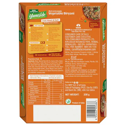 Tata Sampann Yumside Rich & Aromatic Vegetable Biryani - Image 6