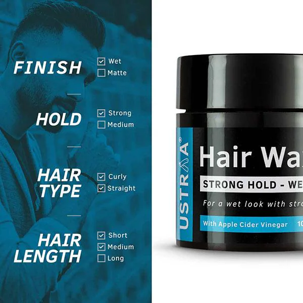 Ustraa Hair Wax for Men - Wet Look 100 gm - Image 6